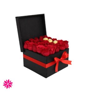 Caja de Rosas y Chocolates