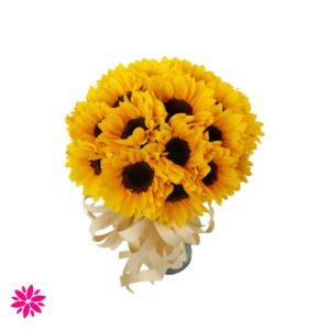 Jarrón Bouquet con 24 girasoles
